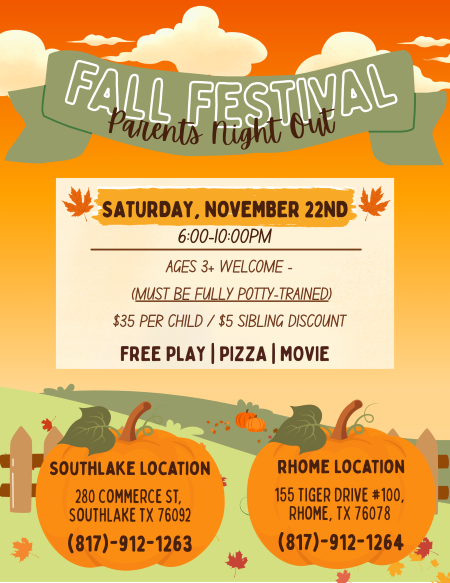 Fall Festival Parents’ Night Out Flyer