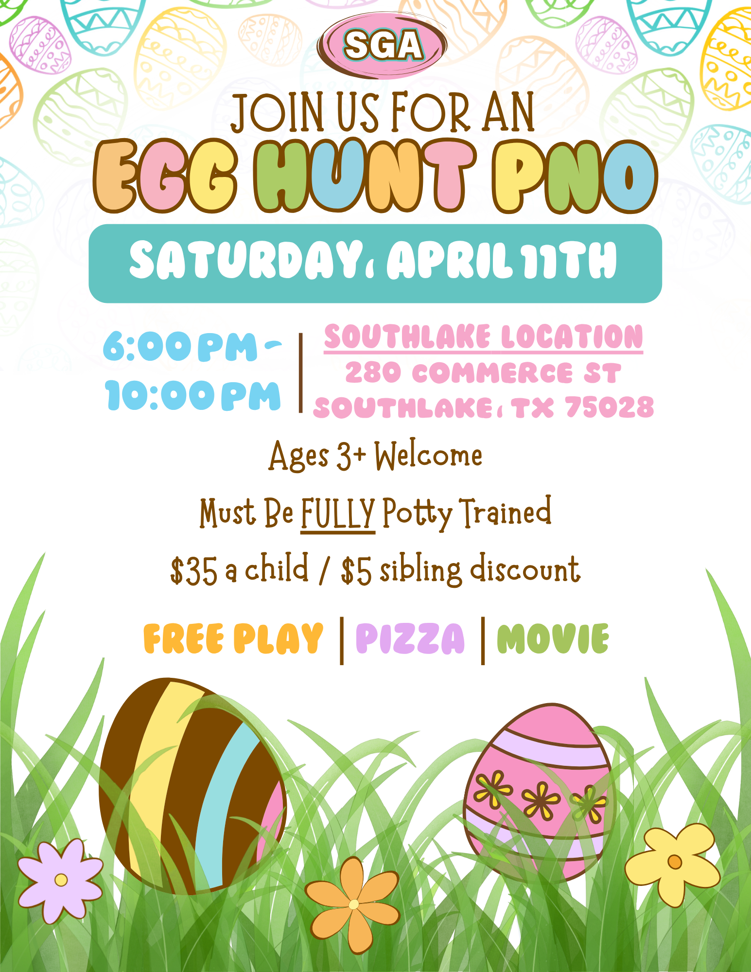 Southlake Egg Hunt PNO Flyer