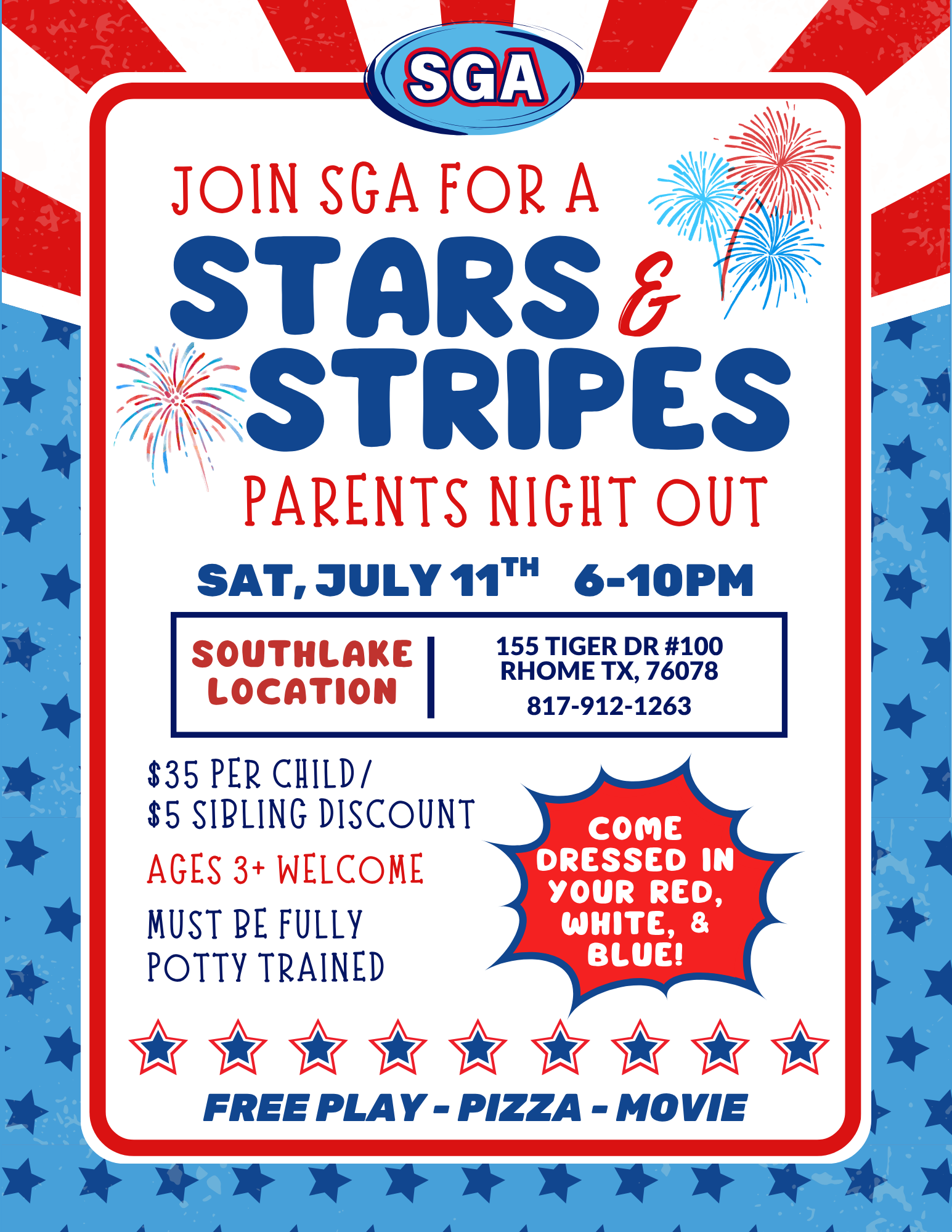 Rhome Stars & Stripes PNO Flyer