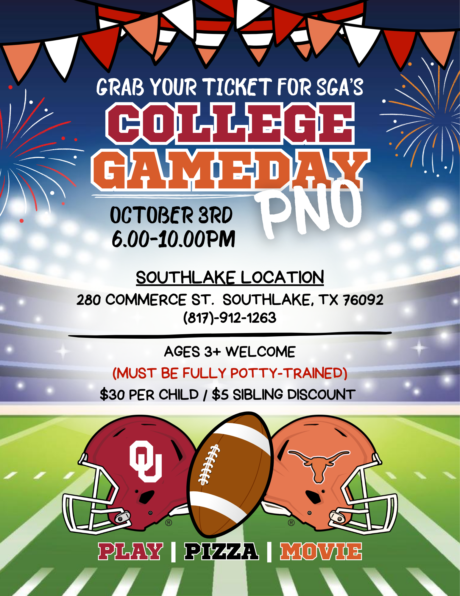 Southlake Gameday PNO Flyer